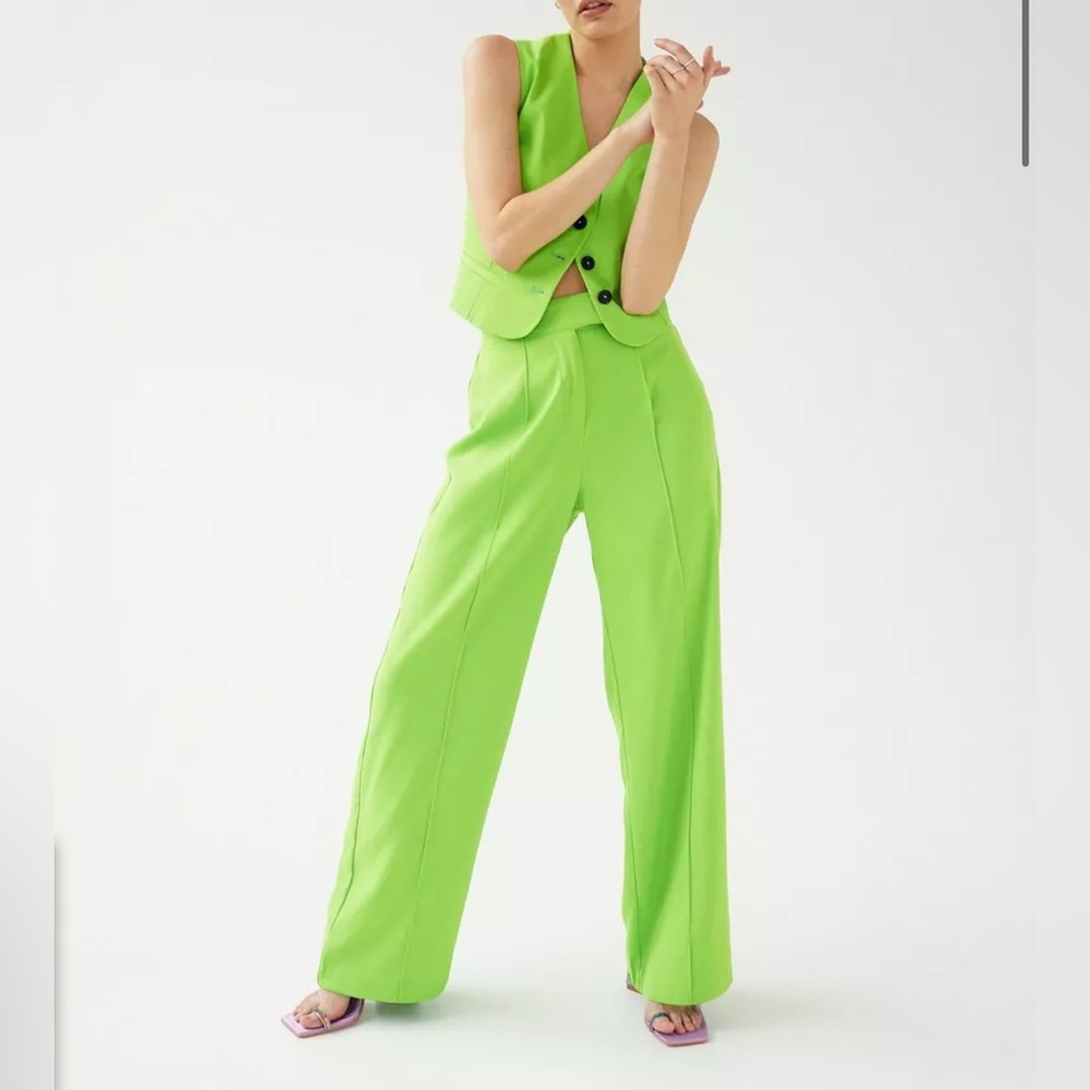 Twill Tailored Straight Leg Pants NWT
